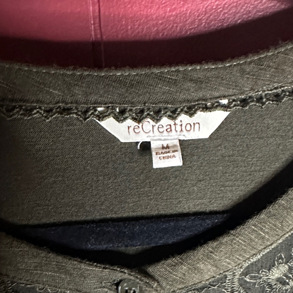Olive Green Women's Blouse - Picture 2 of 3